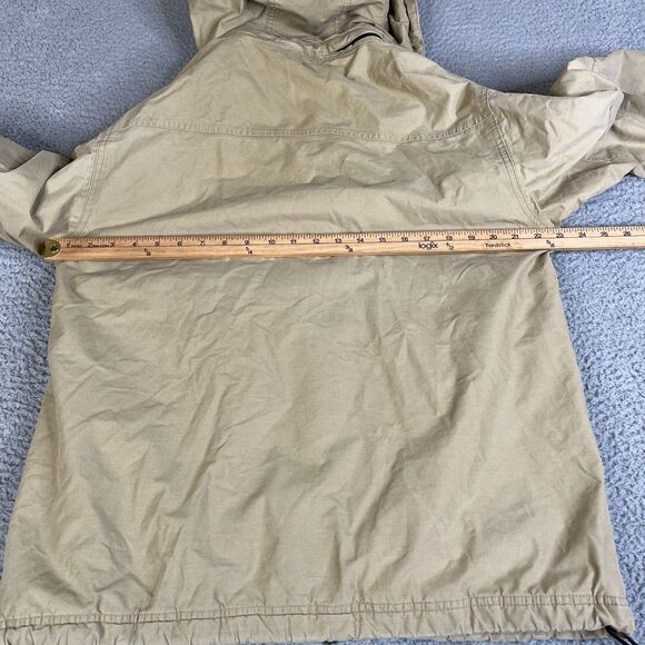 Timberland Stratham Issue Jacket Men Small Tan Khaki Removable Hood Full Zip - Picture 16 of 16